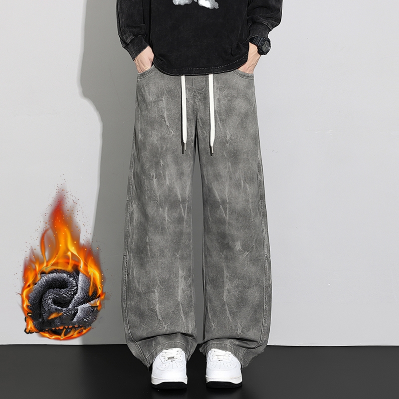 Streetwear Brand Vintage - Pantalon ample en coton pour hommes,