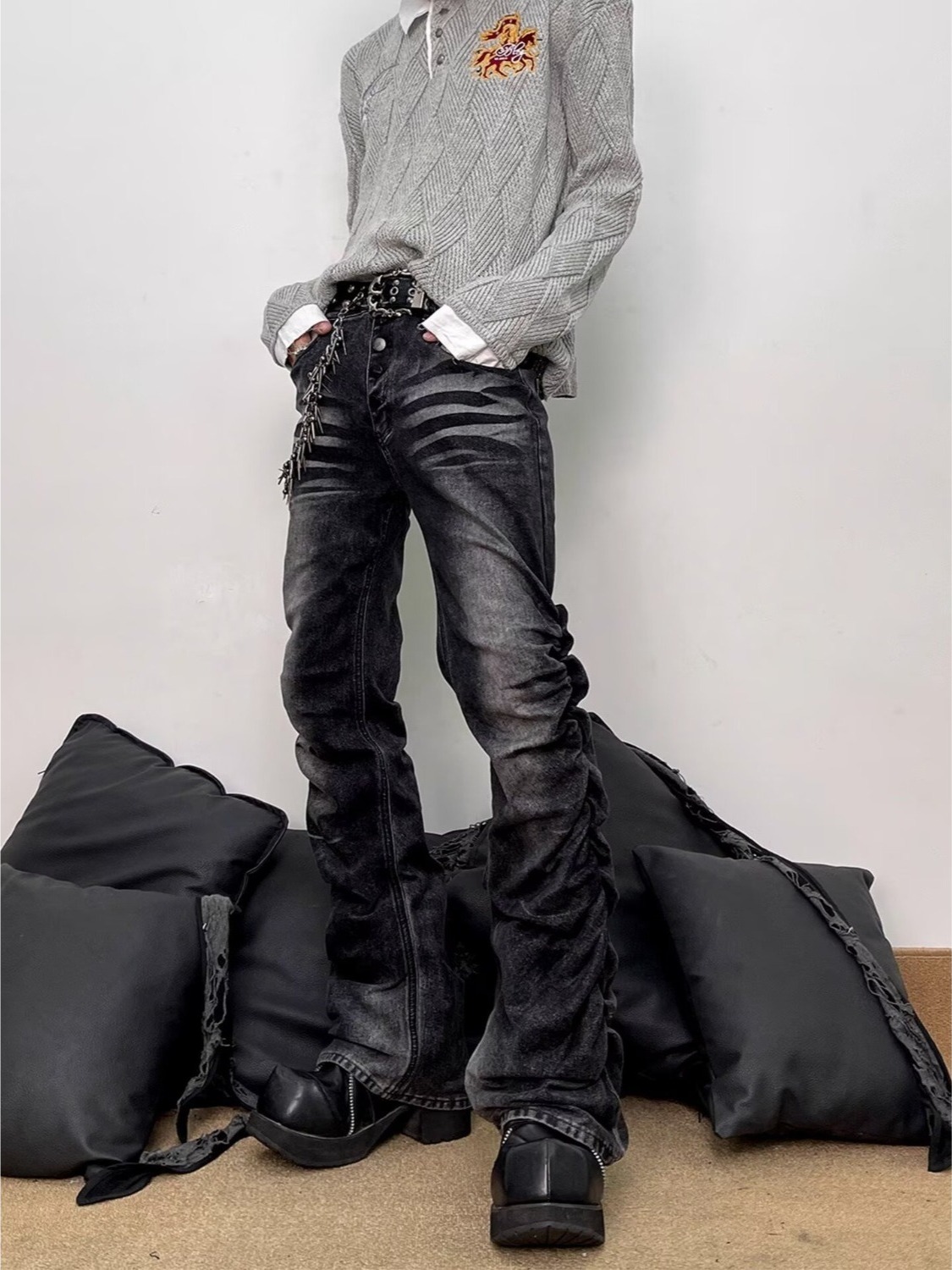 Jeans slim droits rétro évasés - Streetwear Brand Denim avis et prix