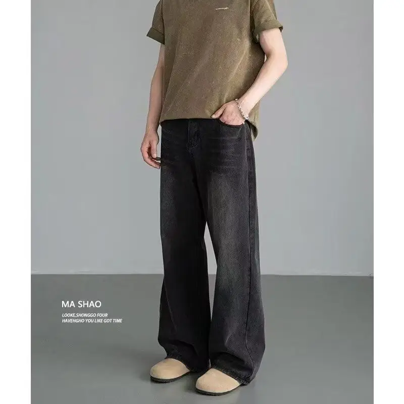Jeans larges pour hommes, mode - Streetwear Brand Denim avis et prix